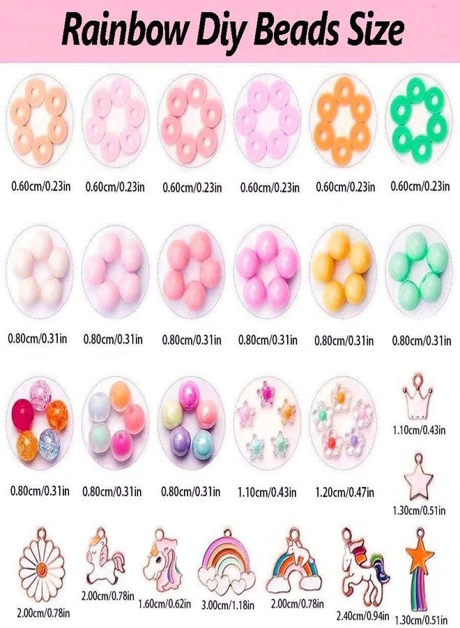 PRAMANTA Bracelet Jewellery Making kit - Included 900pcs Clay Beads, 120pcs Pony Kandi Beads, 100pcs Rainbow Bead, 200pcs Letter Alphabet Flower Pearl Butterfly Fruit Star Heart - Image 4